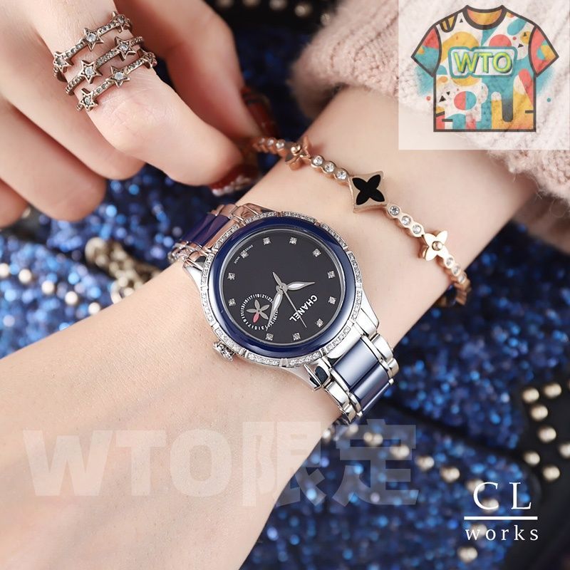 CHANEL 今日 シャネル ピンクセラミック クリスタルアクセント レディース腕時計 在庫 優惠価格 -WTO店名をご ください