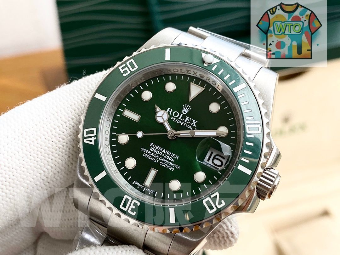  今日 ロレックス Rolex 潜航者シリーズ 3 本針のセラミック回転リング付きの男用腕時計 WTO店名をご ください 自動巻き時計 腕時計(アナログ)