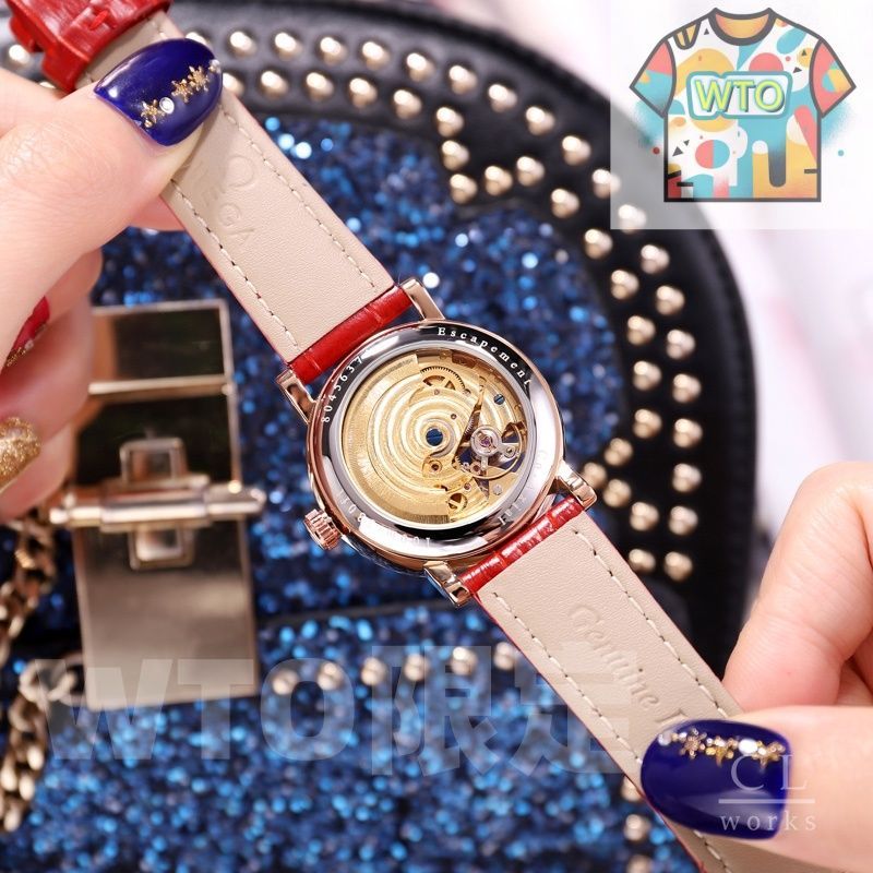  今日 OMEGA レディース月相メカニカル腕時計 WTO店名をご ください 自動巻き時計 腕時計(アナログ)