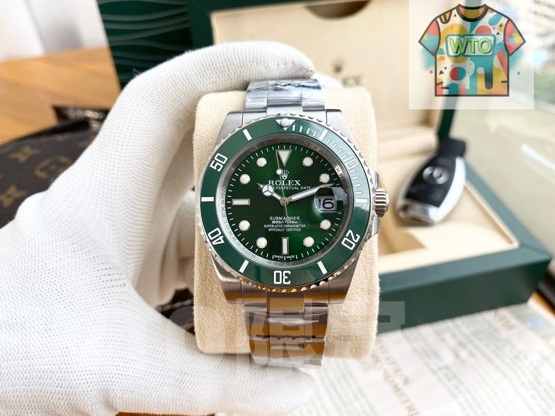 今日 ロレックス - Rolex 潜航者シリーズ 3 本針のセラミック回転リング付きの男用腕時計 -WTO店名をご ください