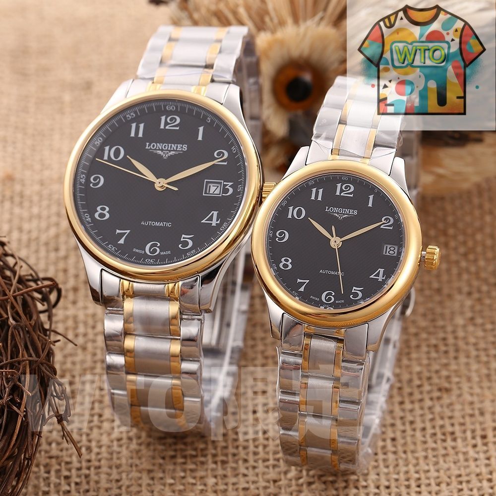 今日 LONGINES 3 針名匠シリーズ カップルウォッチ-WTO店名をご ください