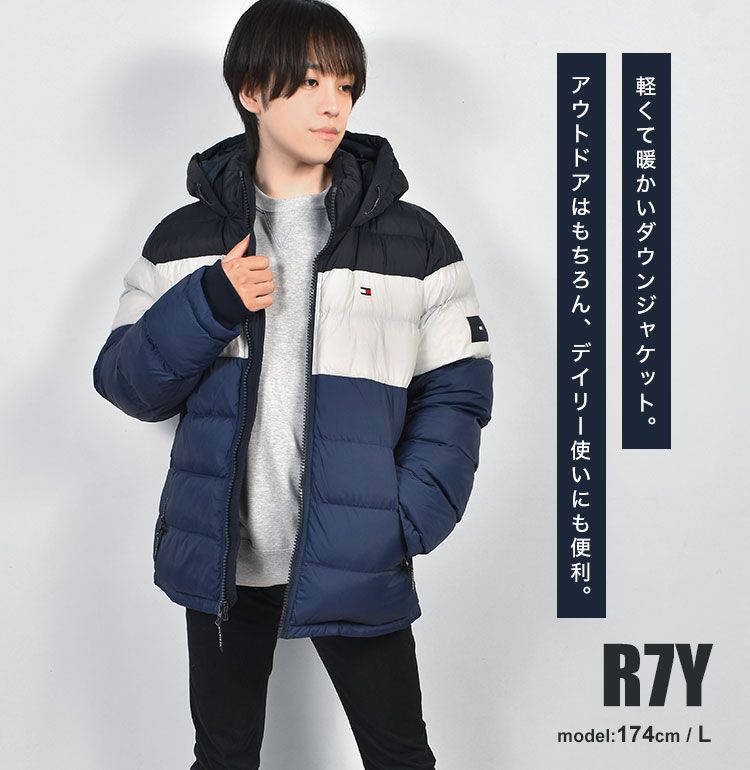ダウンジャケット Lサイズ メンズ 中綿ジャケット TOMMY HILFIGER 