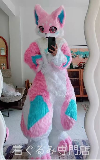 着ぐるみヘッド 猫 ピンク マスク 全頭ヘッド ケモノ ファースーツ