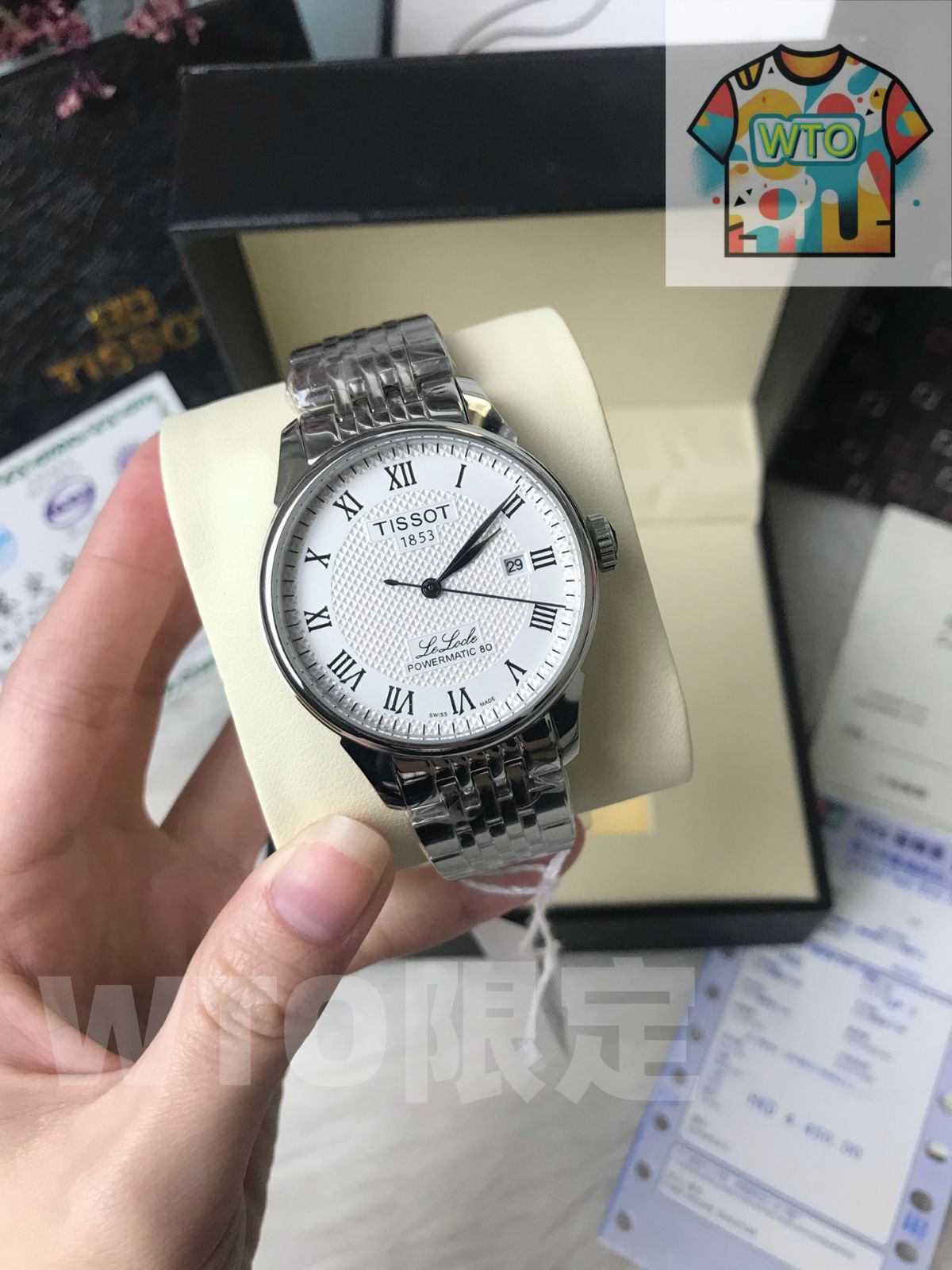  今日 TISSOT 力ロックシリーズ メンズ腕時計 WTO店名をご ください 冷房対策 自動巻き時計 腕時計(アナログ)