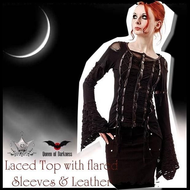 ゴシック 長袖 フ 袖クラッシュダメージカットソー レディース 再入荷 wot206