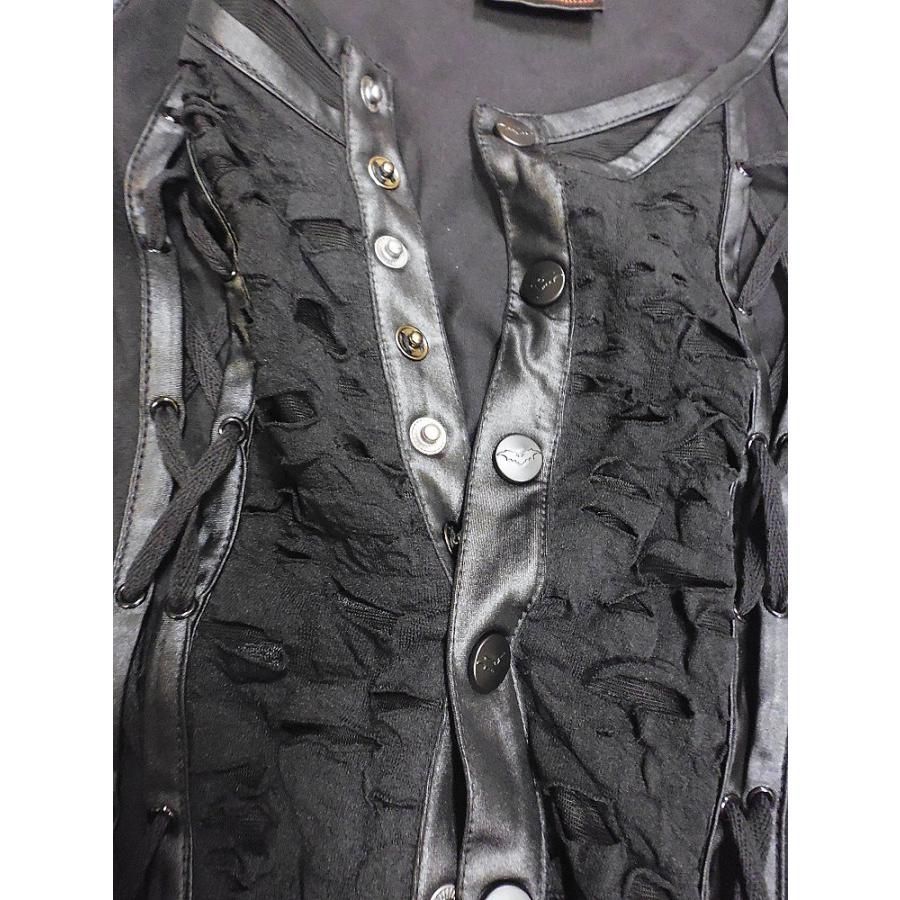 袖クラッシュダメージカットソー