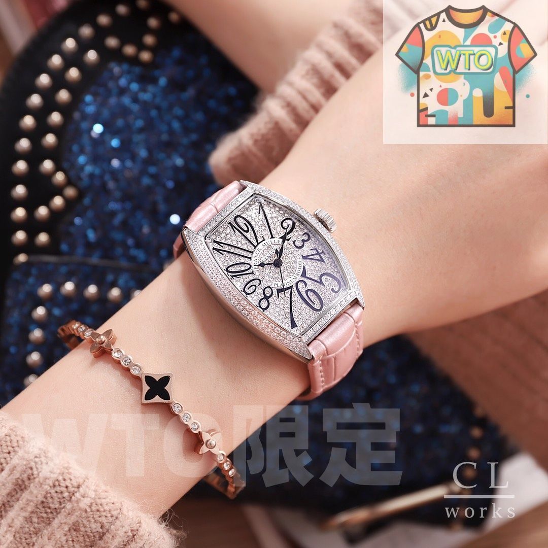 今日 Franck Muller フランク ミュラー 39 32 mm 酒桶型 レディース ユニーク 腕時計 WTO店名をご ください 自動巻き時計 腕時計(アナログ) 時計