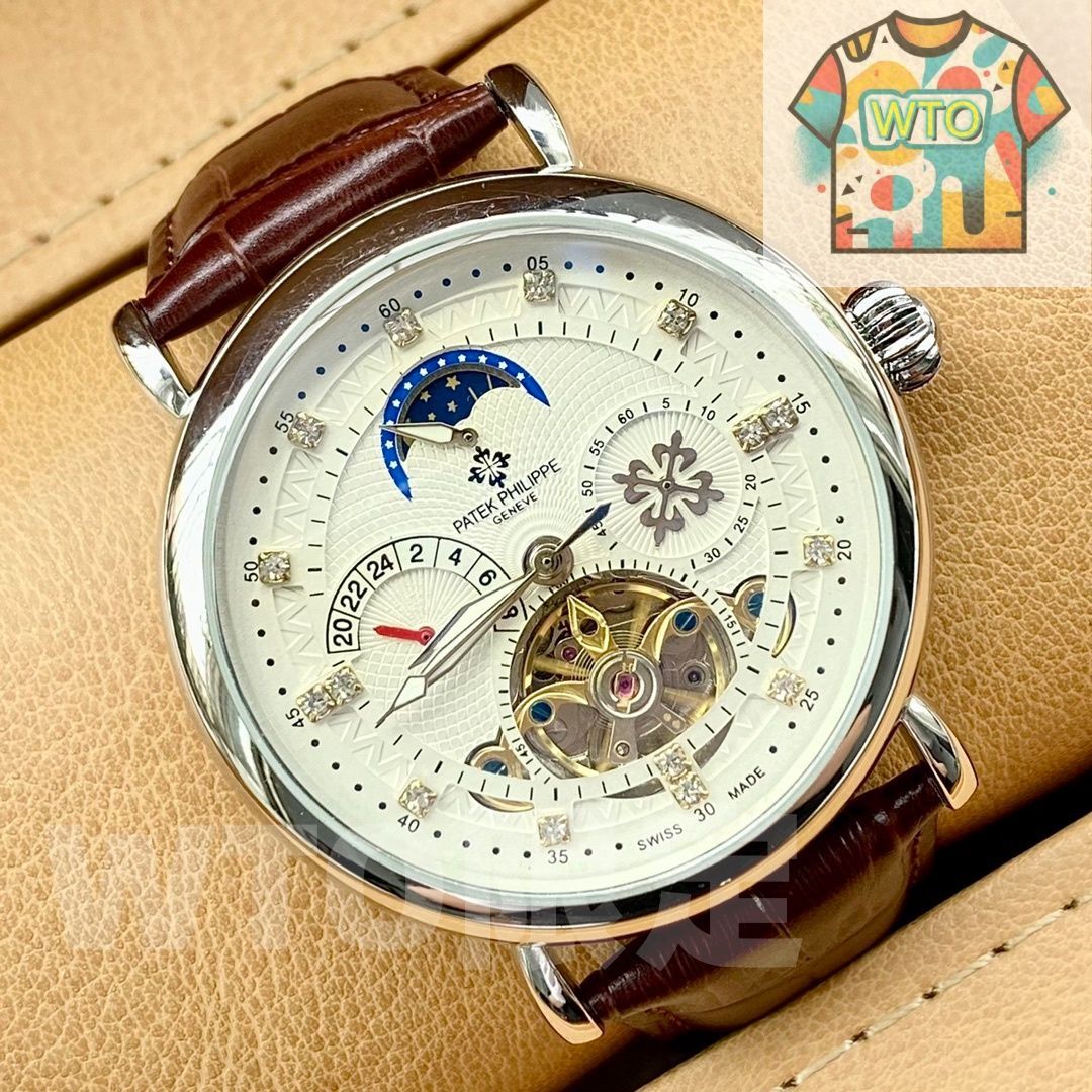  今日 Patek Philippe パテック フィリップ ビジネス レジャー メンズ 大飛輪 エリート 腕時計 WTO店名をご ください 自動巻き時計 腕時計(アナログ)