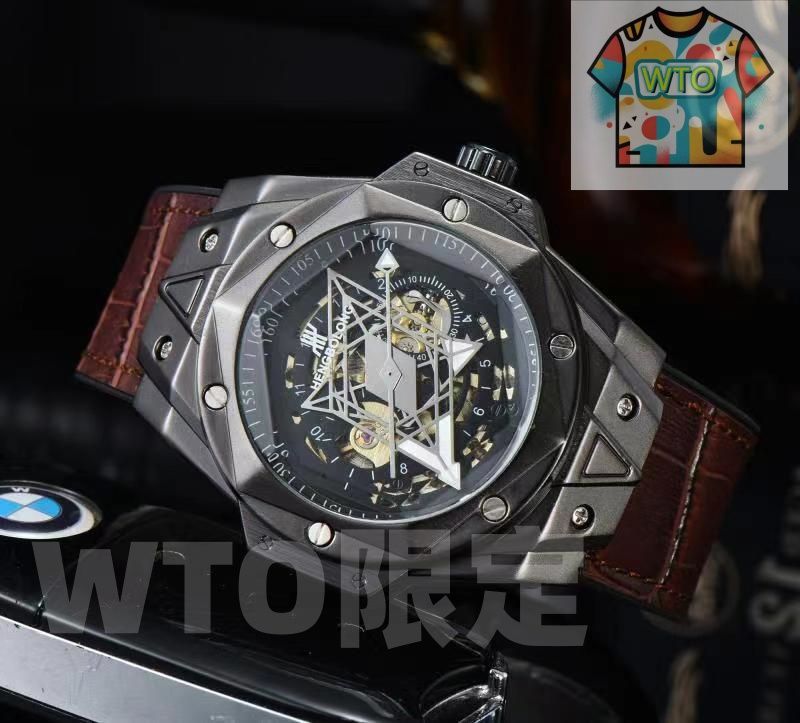 スケルトン美学 HUBLOT ビッグバン 2021 メンズ腕時計｜自動巻き×イタリアンレザー｜強化ミネラルガラス 実物撮影｜ ｜ -WTO輸入2
