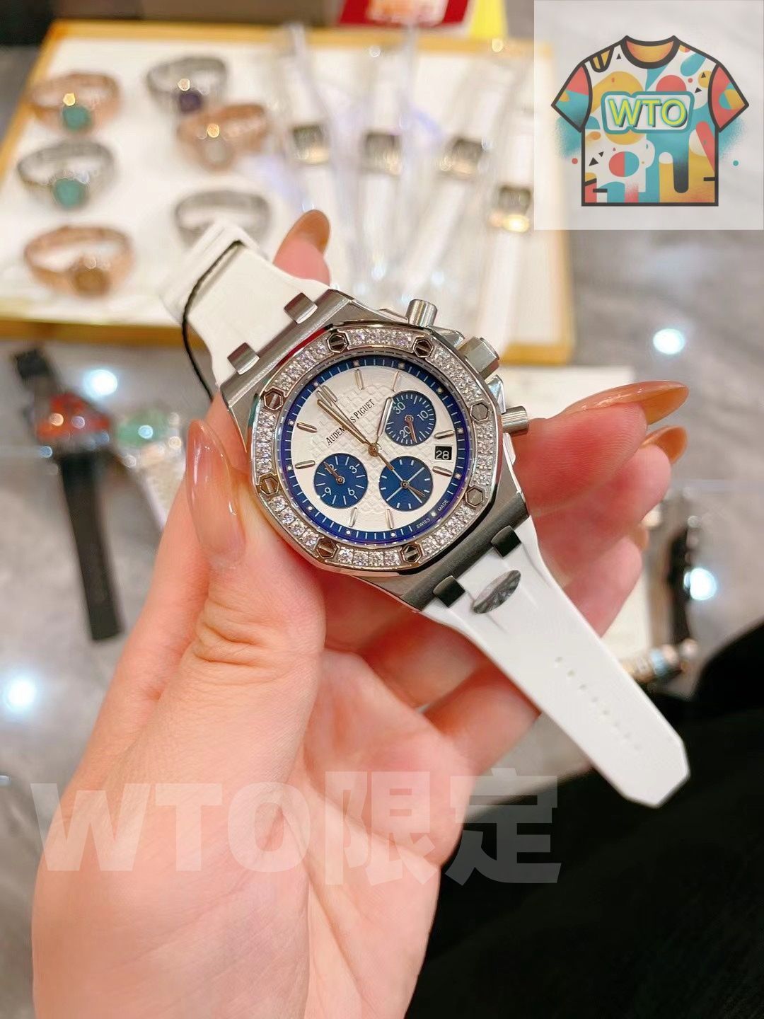 ダイヤモンドベゼル＆食品級ゴムバンド 37