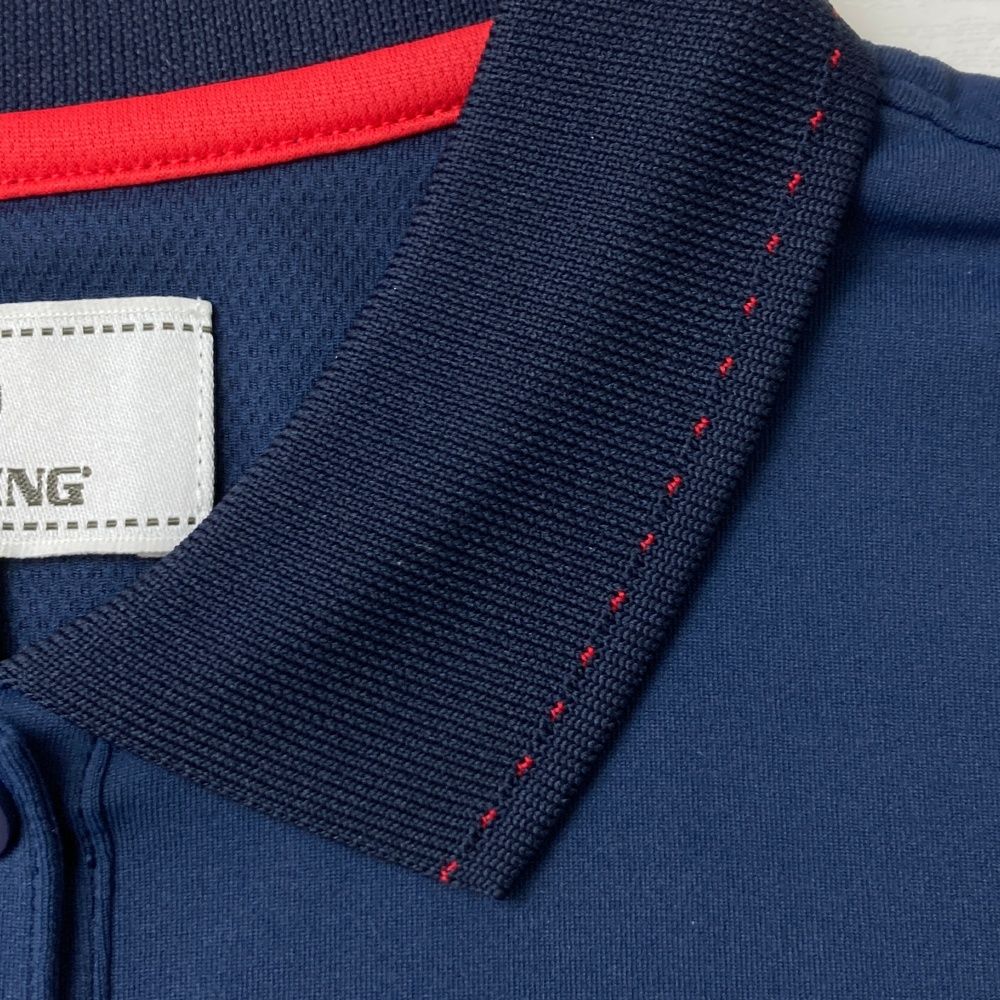 サイズ：XS BRIEFING GOLF ブリーフィング 半袖ポロシャツ ネイビー系