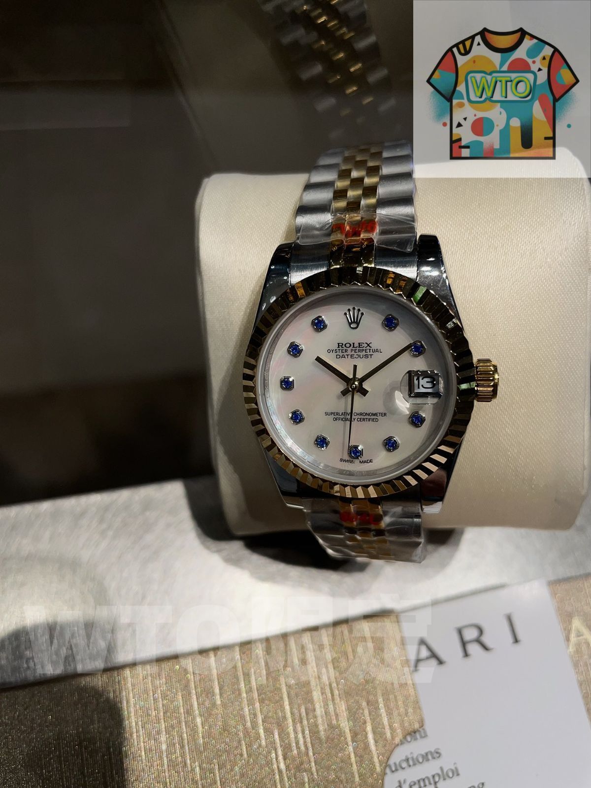  ロレックス Rolex デイトジャスト レディースモデル - 実芯ステンレスバンド スワロフスキークリスタルダイヤモンド 輸入機芯搭載｜ ｜ -WTO輸入2 自動巻き時計 腕時計(アナログ)