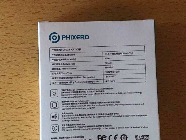  PHIXERO P 500 SATA III SSD 4 TB 内蔵2 5インチSSD SOLID STATE DRIVE BL BP 内蔵型SSD PCパーツ