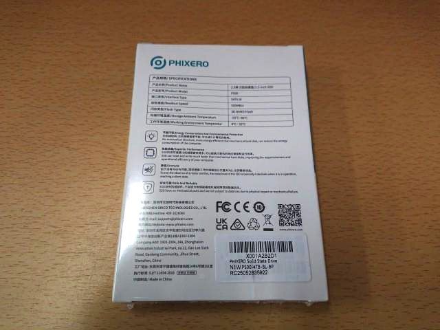 PHIXERO P 500 SATA III SSD 4 TB 内蔵2 5インチSSD SOLID STATE DRIVE BL BP