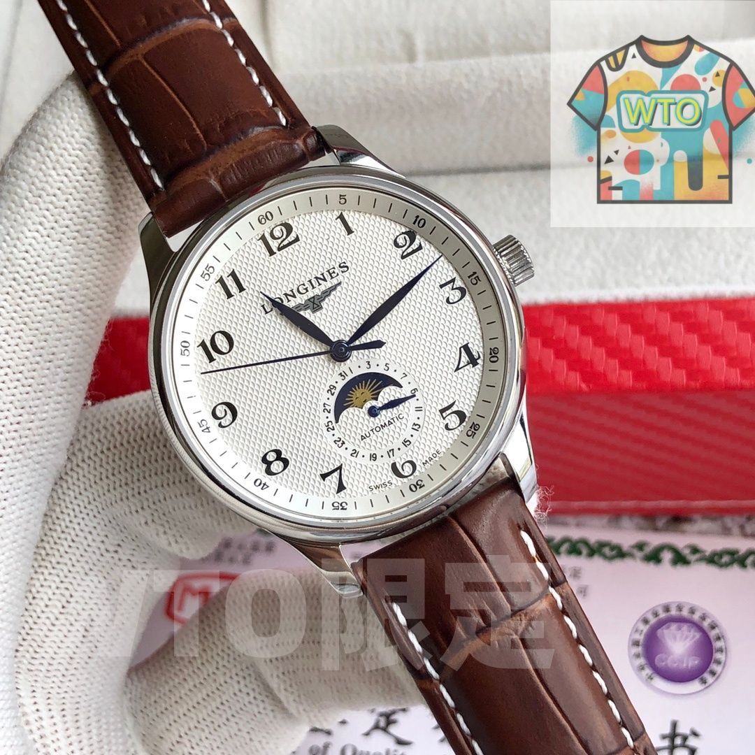 今日 Longines ロンジン 月相機能付き 男性用腕時計 全新アップグレード クラシックな -WTO店名をご ください