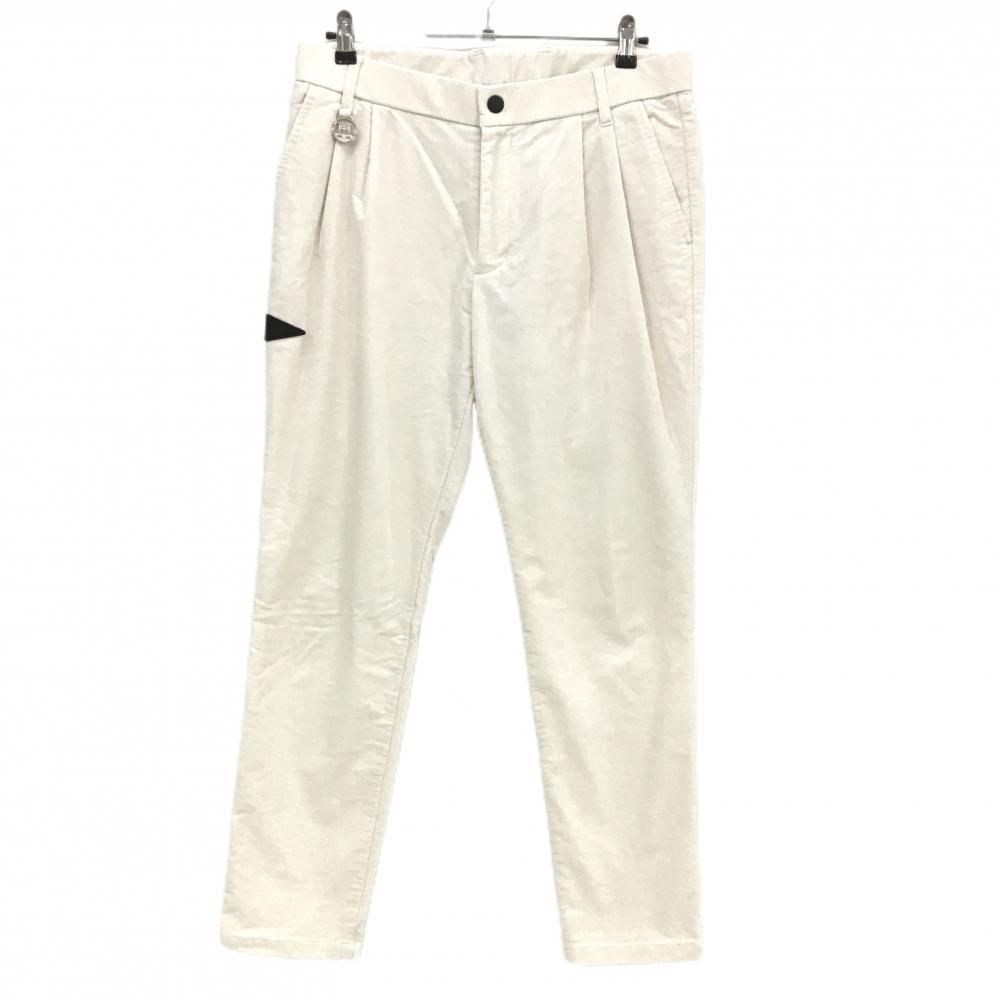 ホンガーメント コーデュロイパンツ 白 シンプル マークアンドロナ メンズ 48 L ゴルフウェア MARK&LONA