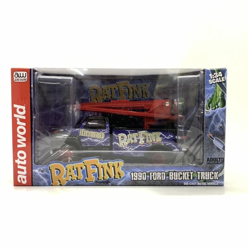 auto world 1 34 Rat Fink 1990 Ford Utility Bucket Truck ミニカー 10