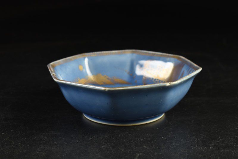 蔵A3462c】古伊万里 瑠璃金彩 なます皿 八角皿 五客 販売 蔵A3462c】古