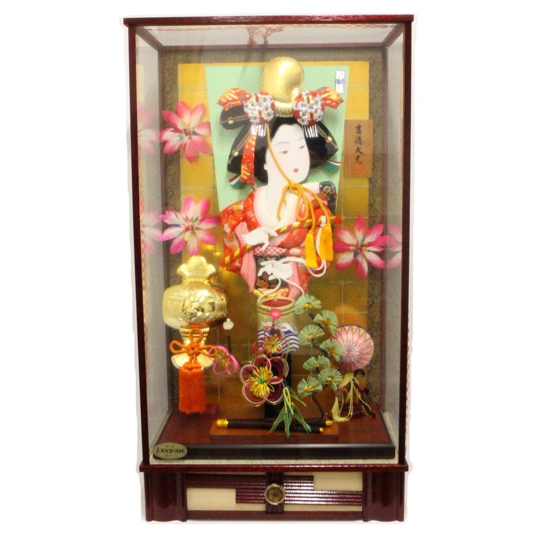 押絵羽子板】 吉徳大洗 ケースセット オルゴール付 高さ87.5cm 横47.5