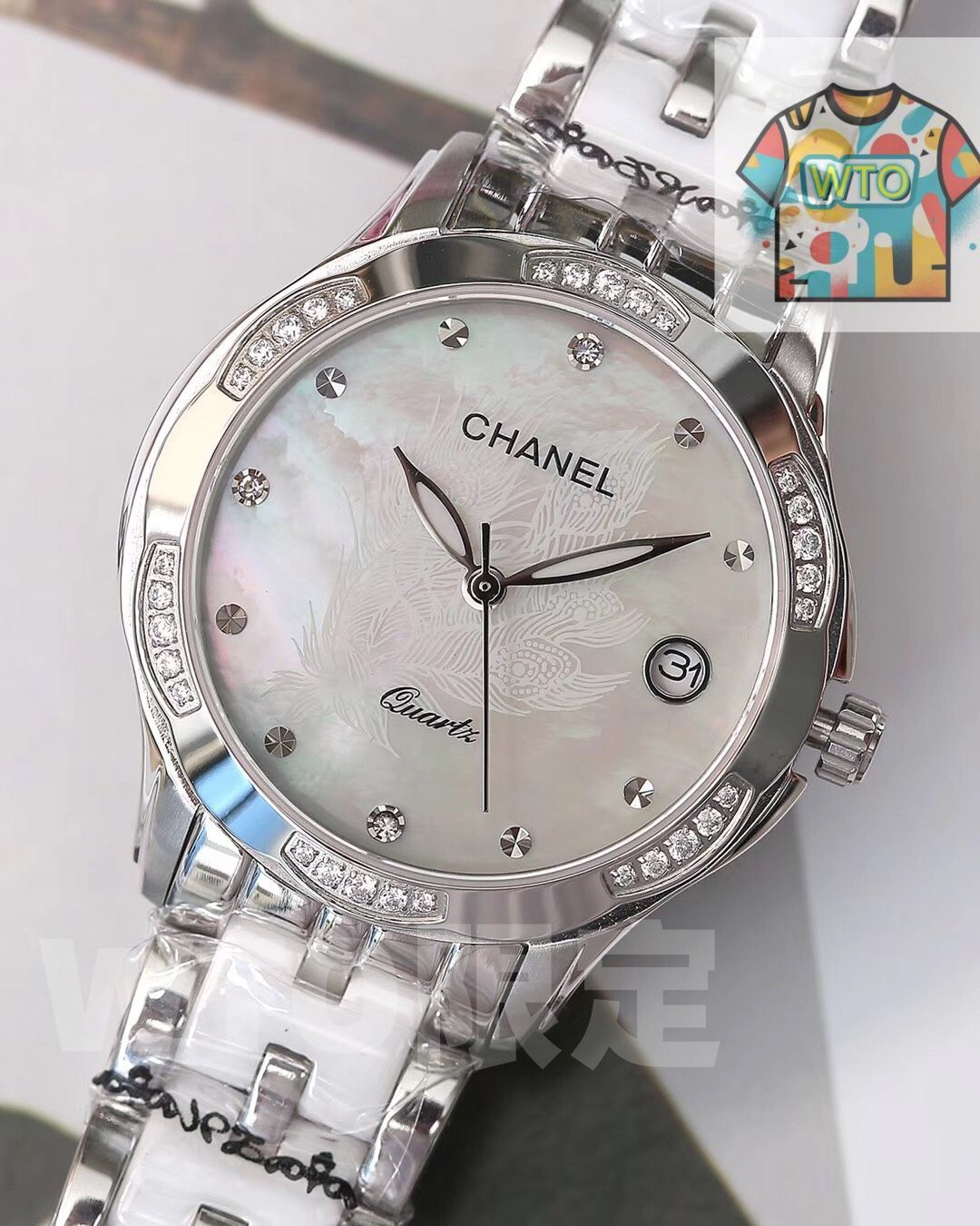  今日 CHANEL エレガントなセラミック製女性用腕時計 -WTO輸入1 自動巻き時計 腕時計(アナログ)