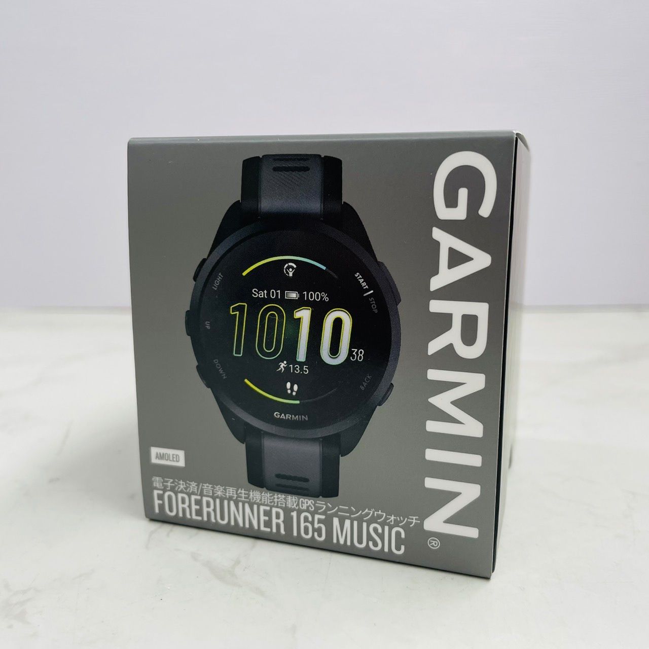 GARMIN FORERUNNER 165 MUSIC BLACK GLAY 属品完備 管理番号 6101