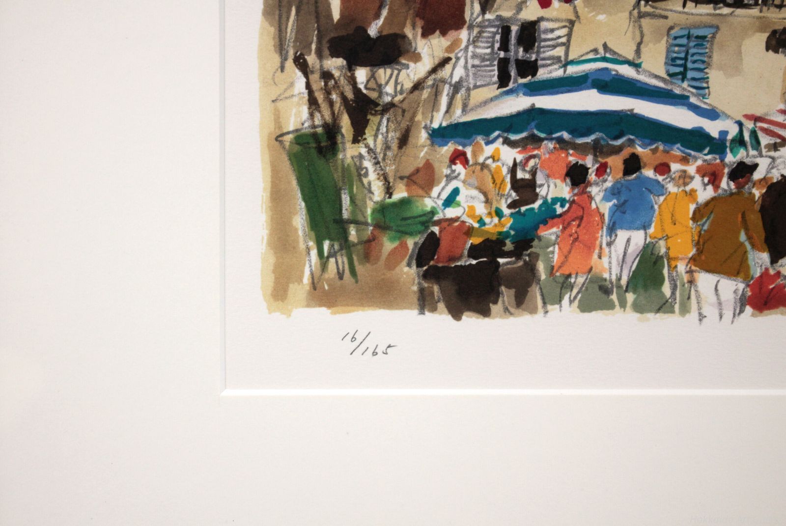 児玉幸雄　パリの朝市　リトグラフ　版画 児玉幸雄 『パリの朝市』 リトグラフ - 北海道画廊