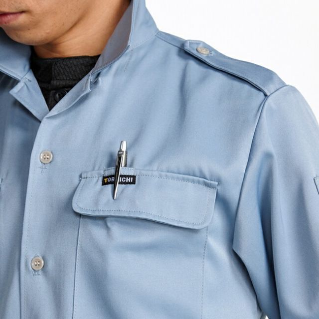 種類7：13 黒/L 寅壱 ロングオープン 2530-108 | 長袖シャツ 作業用 通気