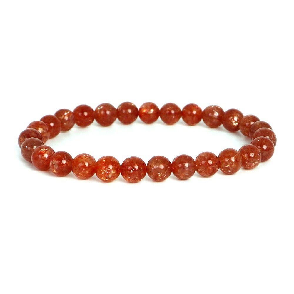 サンストーン ハイクオリティー １点もの ブレスレット 数珠 パワーストーン 天然石 ハンドメイド