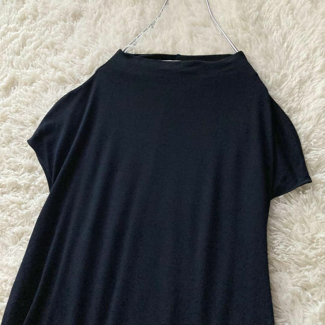 Sマックスマーラ ノースリーブプルオーバー ボトルネック ネイビー レーヨン Sマックスマーラ 手洗い