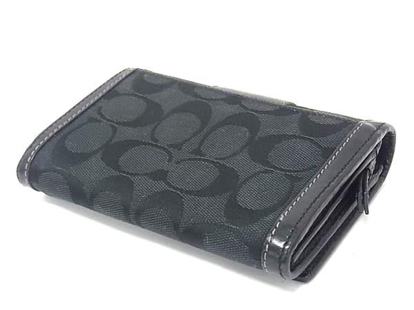 COACH コーチ シグネチャー キャンバス×レザー 二つ折り 財布