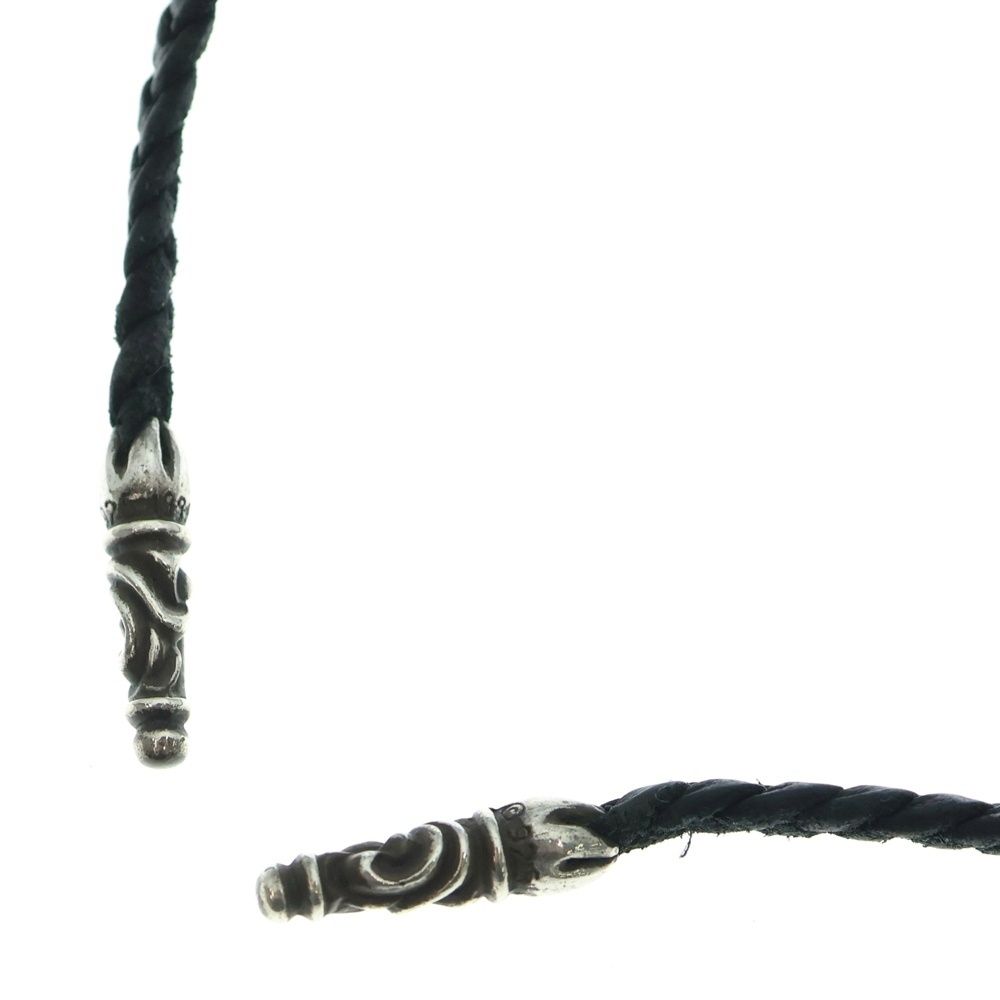 CHROME 小売業者 HEARTS (クロムハーツ) LEATHER BRAID スクロール