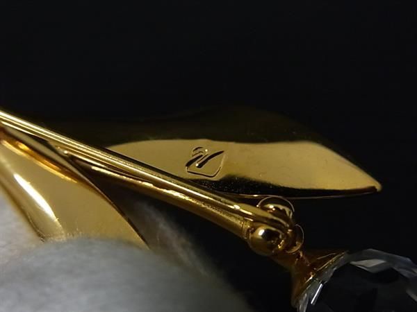 □美品□ SWAROVSKI スワロフスキー クリスタル ピンブローチ