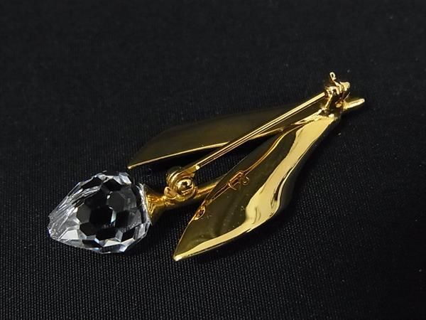 □美品□ SWAROVSKI スワロフスキー クリスタル ピンブローチ