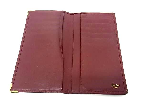 □美品□ Cartier カルティエ マストライン レザー 二つ折り 長財布