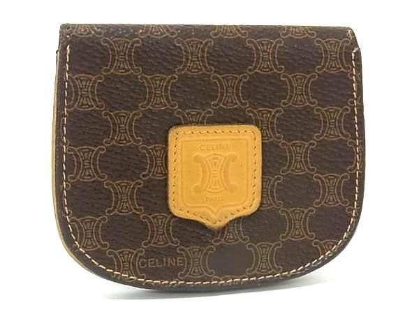 CELINE セリーヌ マカダム柄 PVC×レザー コインケース コインパース
