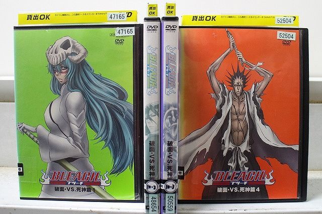 DVD BLEACH ブリーチ 破面VS.死神篇 全4巻 ※ケース無し発送 レンタル