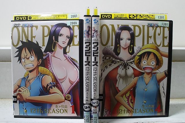 DVD ONE PIECE ワンピース 12th 女ヶ島篇 全4巻 ※ケース無し発送