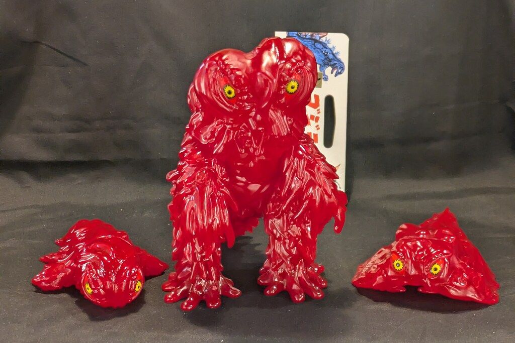 マルサン 世紀の大怪獣 ヘドラ 350 C-Type-Baby-Flying Set レッド成型