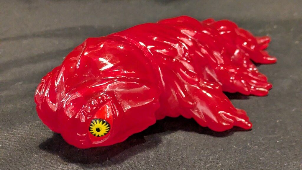 マルサン 世紀の大怪獣 ヘドラ 350 C-Type&Baby&Flying Set レッド成型