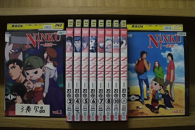 DVD NINKU 忍空 1～12巻(3、9巻欠品) 10本セット ※ケース無し発送