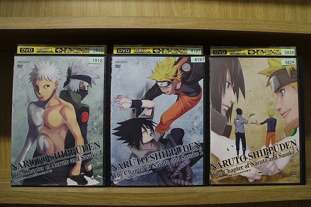 DVD NARUTO ナルト 疾風伝 ナルトとサスケの章 全3巻 ※ケース無し発送