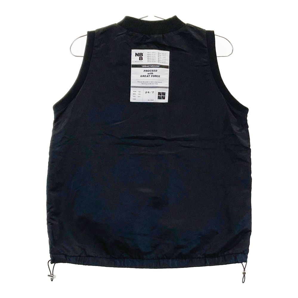 サイズ 1 NBB WEEKEND エヌビービーウィークエンド モデル ハーフジップ ベスト ブラック系 ゴルフウェア レディース ストスト