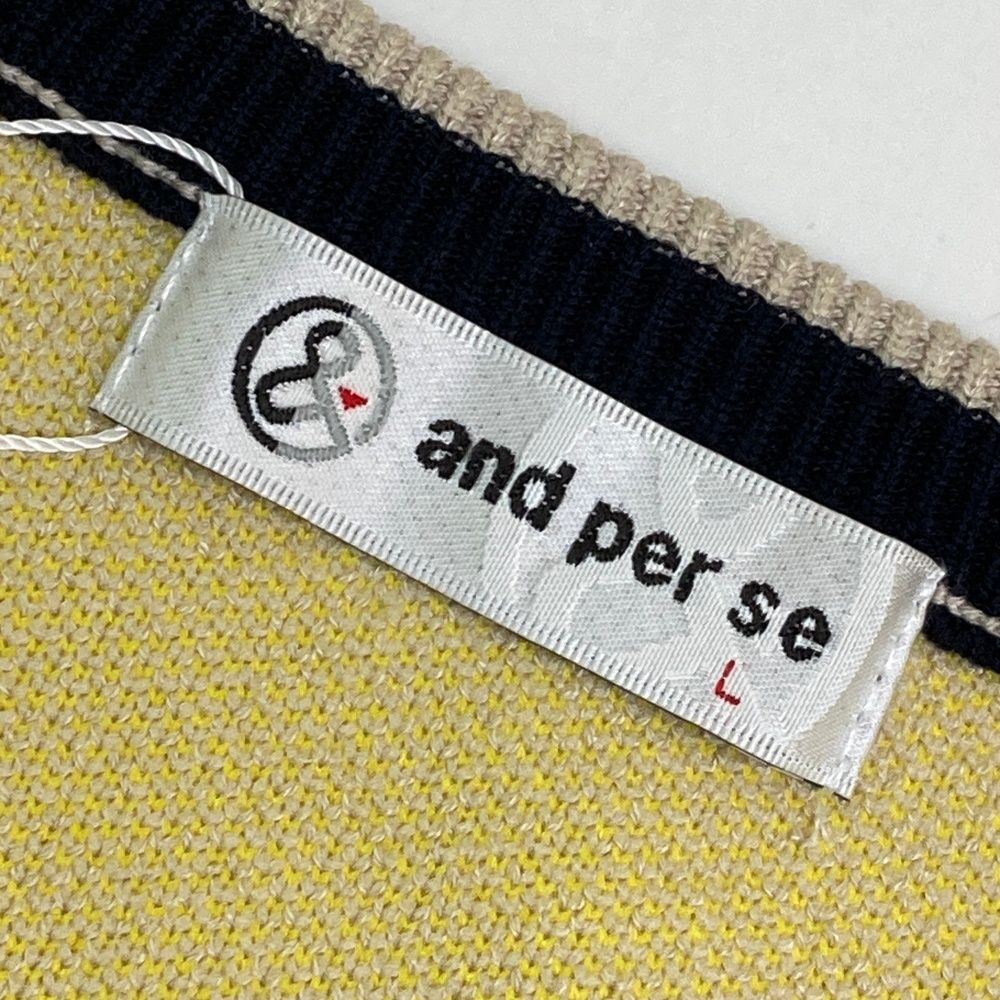 サイズ L AND PER SE アンパスィ モデル 長袖ニットセーター ロゴ総柄 ブラウン系 240101559122 ゴルフウェア レディース ストスト MERCADOAVALIA_COM_BR