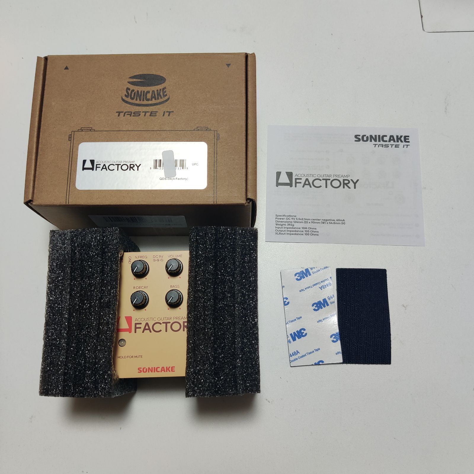 SONICAKE プリアンプ＆リバーブ エフェクター アコースティックギター