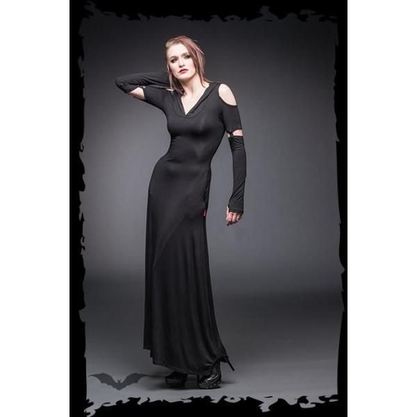 ゴシック 服 ワンピース 超ロング 黒 アームカバー付 ジャーマン ビジュアル系 V系 wow 094