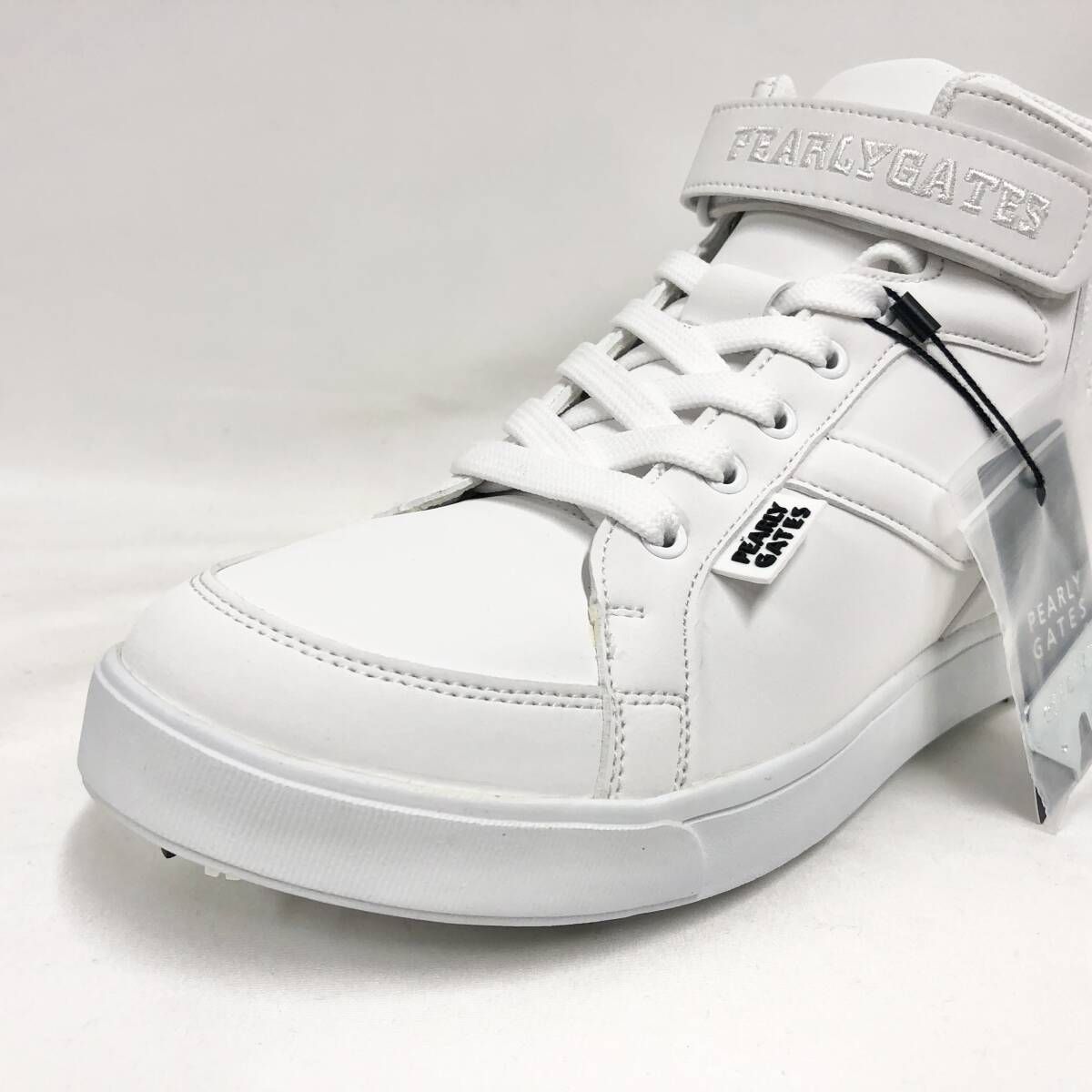 新品 未使用 パーリーゲイツ ミドルカット ゴルフシューズ ホワイト