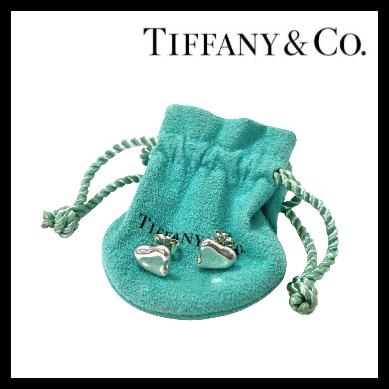 TIFFANY-Co. フルハート ピアス ELSA PERETTI エルサ ペレッティ SV925 SILVER シルバー 総重量約2.8g ティファニー SER-5401