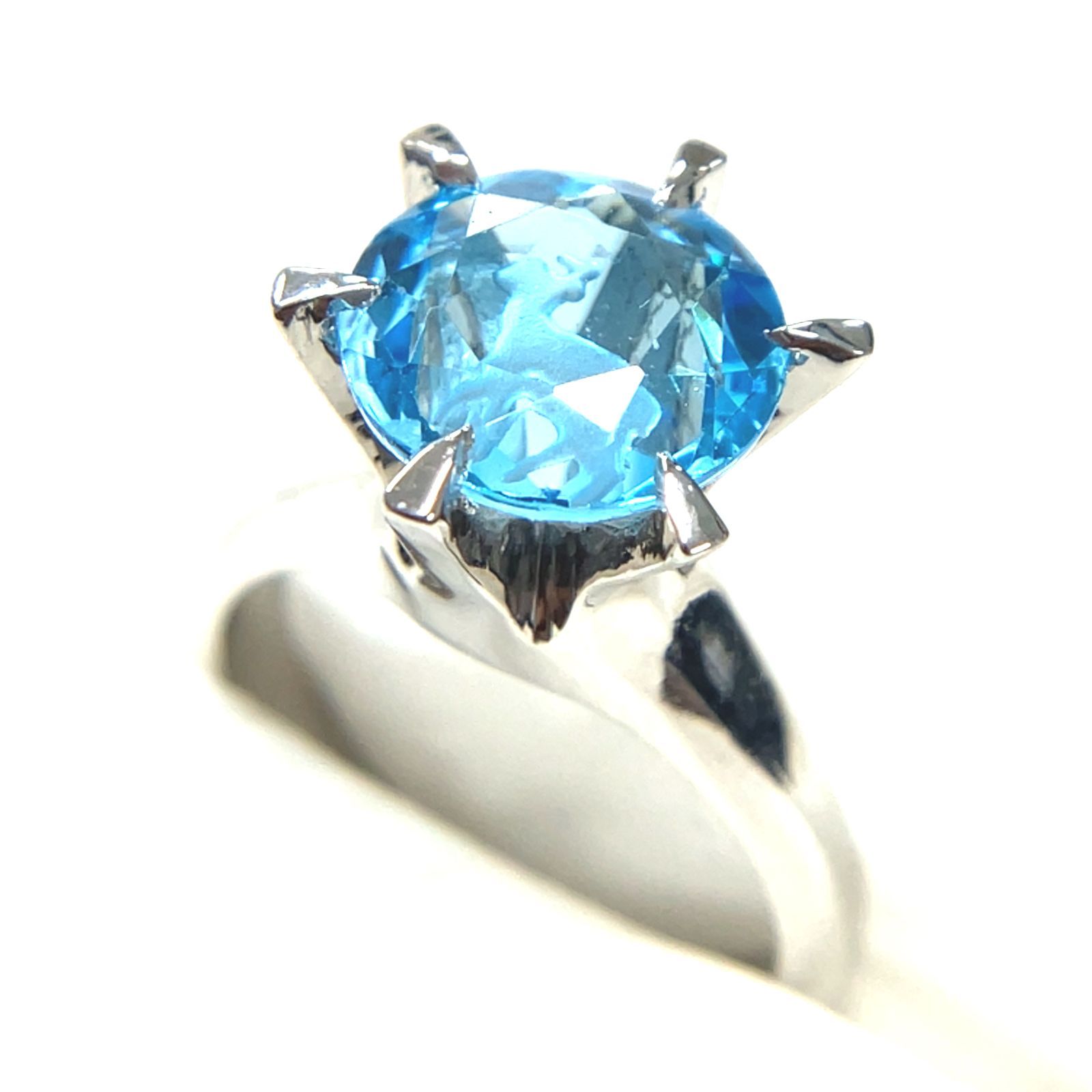 トナカイ ブルートパーズ プラチナ リング PT900