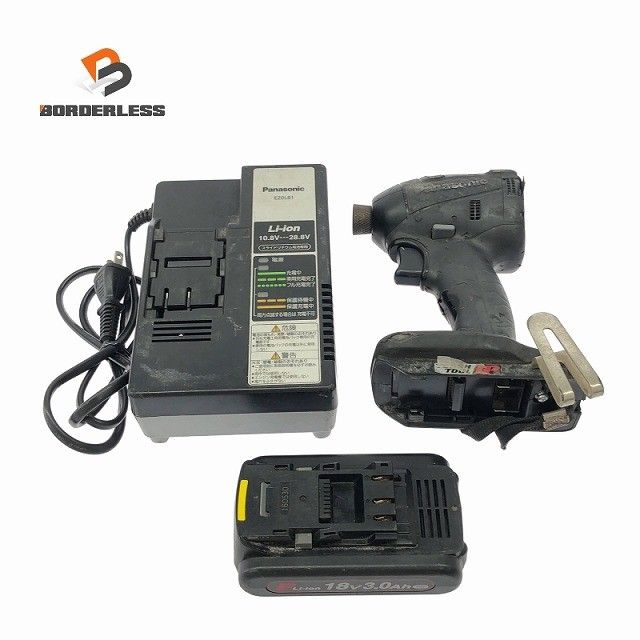 品 Panasonic パナソニック 14.4V 18V 充電インパクトドライバー EZ75A7 バッテリ1個 18V 3.0Ah 充電器付 充電式117986