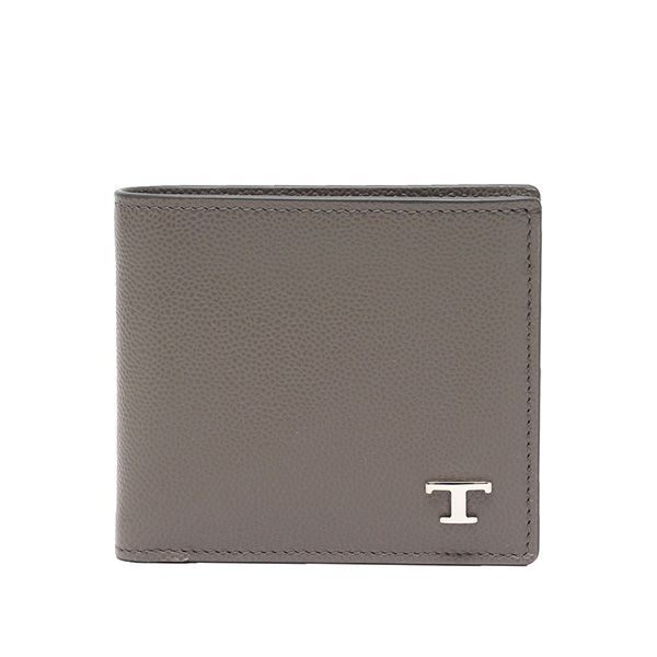 25AWモデル トッズ TOD S Tタイムレス 二つ折りレザー財布 グレー XAMTSYBB300 UGA B413 2025-26AW m-wallet